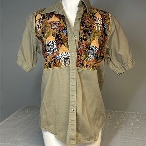 Women’s  Safari Print Short Sleeve Shirt